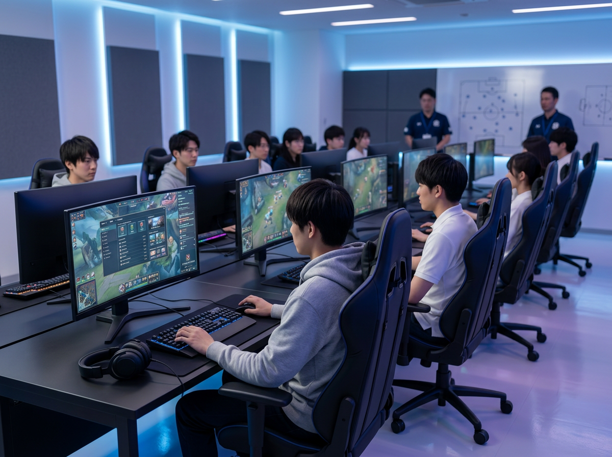 eスポーツ教室で学ぶ生徒たちのイメージ